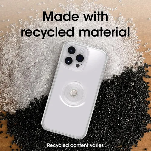 Miniatura 6 de OtterBox Funda Clara de la Serie Symmetry Otter + Pop para iPhone 14 Pro (SOLAMENTE) - Clara, PopGrip PopSockets Integrado, Delgada, Apta