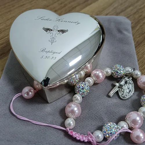 Miniatura 8 de Caja de recuerdo de joyería de corazón personalizada, aniversario para amiga, compañera de trabajo, esposa o hija, regalos con nombre grabado