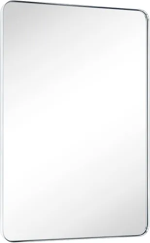 Miniatura 11 de GRACTO Espejo de baño con marco de metal de acero inoxidable de níquel cepillado de 20 x 30 pulgadas para montar en la pared, espejo rectangular