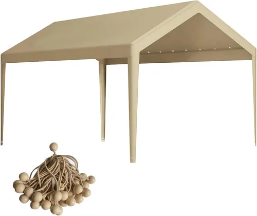 Miniatura 8 de Cobertura de toldo de repuesto para cochera, cubierta superior de repuesto para estructura de cochera de 10' x 20', lona impermeable y protegida
