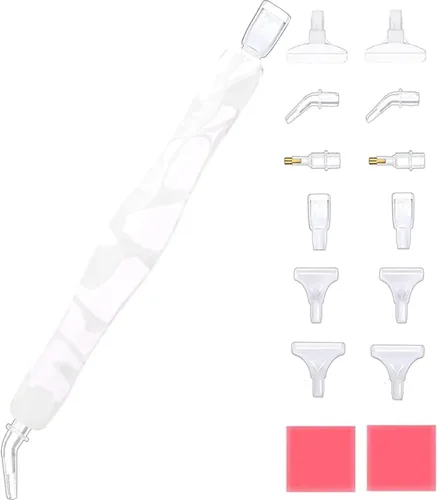 Praise V Do Bolígrafo de Pintura de Diamantes, Pluma de Arte de Diamantes, Juego de Herramientas y Accesorios de Bolígrafo de Punta de Taladro para