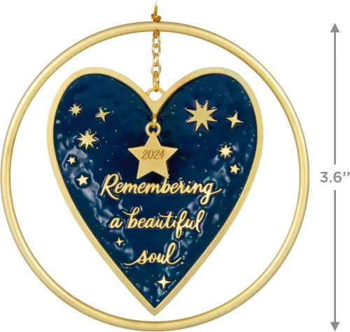 Miniatura 5 de Hallmark Keepsake Adorno de Navidad 2024, recordando un alma hermosa, metal, regalo de recuerdo