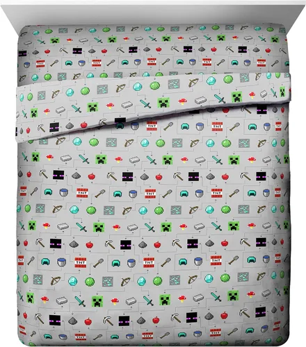 Miniatura 39 de Jay franco Juego de ropa de cama Queen de 5 piezas de Monster Jam Tracks incluye edredón y sábanas con Grave Digger y Megalodon de microfibra suave