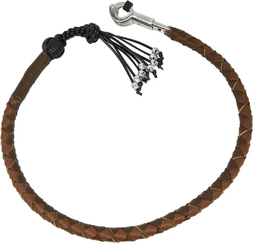 Miniatura 10 de Biker Whip - Látigo para motocicleta de 36 pulgadas, accesorios de manillar para motocicleta, látigos trenzados de cuero genuino para motocicletas