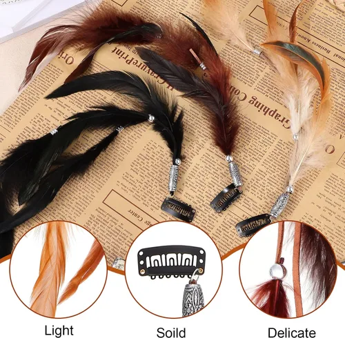 Miniatura 5 de Beaupretty Pinzas para el cabello para mujer, 6 piezas, extensiones de clip para el cabello, clips de extensión hechos a mano con clip decorativo