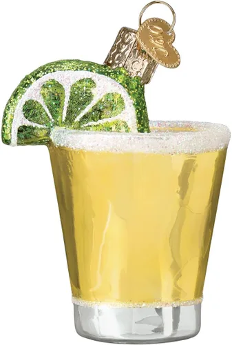 Miniatura 3 de Old World Christmas Adorno soplado de vidrio de tequila para árbol de Navidad, decoración navideña hecha a mano, colección de bebidas para adultos