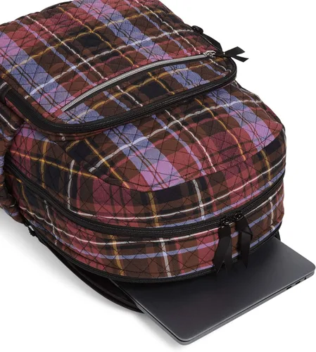 Miniatura 4 de Vera Bradley Mochila Campus de algodón para mujer, tartán acogedor, talla única