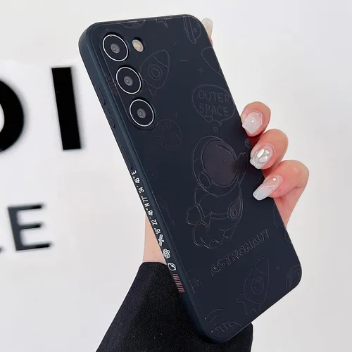 Miniatura 33 de Yonds Queen Funda ultra linda para Samsung Galaxy S22, diseño de astronauta de dibujos animados, diseño de cohete espacial, cubierta de parachoques