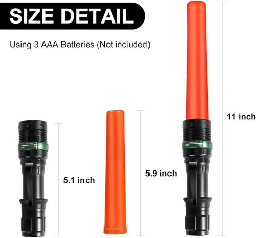 Miniatura 2 de 4 luces LED de señal de seguridad de 11 pulgadas, luces de control de tráfico con 7 modos de flash rojo, para asistente de estacionamiento