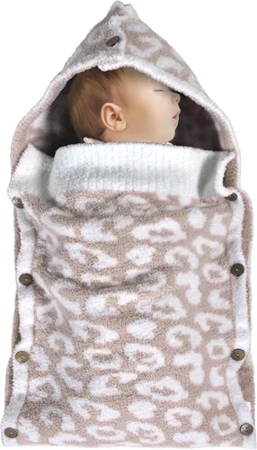 JOOJA Manta para bebé recién nacido, para niños y niñas, esencial para bebés de 0 a 6 meses, para recibir mantas de punto, saco de dormir, Guepardo