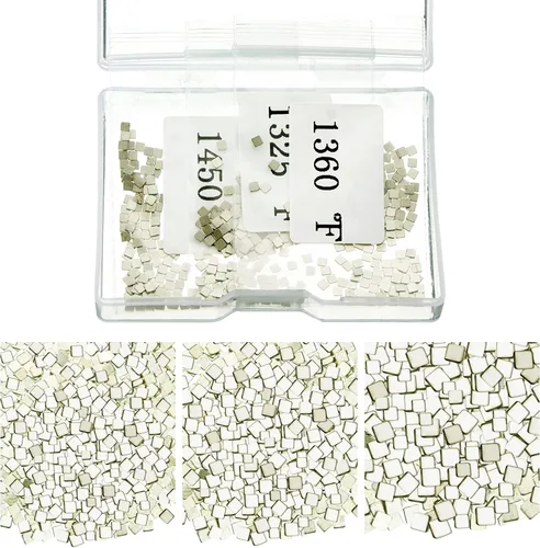 Alrededor de 500 piezas de 0.16 oz de plata de soldadura precortadas chips de soldadura ultra diminutas densidad media fácil enlace para joyería
