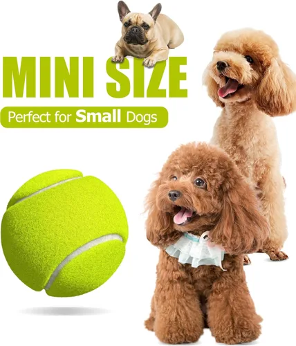 Miniatura 3 de Paquete de 15 pelotas de tenis pequeñas para perros, pelotas de mascotas fáciles de atrapar para ejercicio y buscar, pelota de tenis para perros