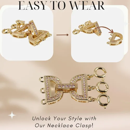 Miniatura 2 de VeekyVicky Necklace Layering Clasps Gold and Silver