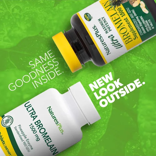 Miniatura 2 de NaturesPlus Ultra Bromelina - 60 tabletas - 1500 mg de bromelina de piña - proporciona apoyo articular y promueve la salud digestiva - 60 porciones