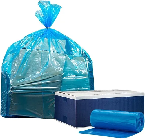 Miniatura 11 de Plasticplace Bolsas de basura de reciclaje de 95 galones, 61 pulgadas de ancho x 68 pulgadas de alto, 1.5 mil, azul, 25 unidades (paquete de 1)