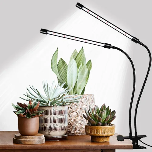 Miniatura 10 de Luces de cultivo negras para plantas de interior, luces de plantas con clip de 126 LED, lámparas de cultivo de plantas LED de espectro completo