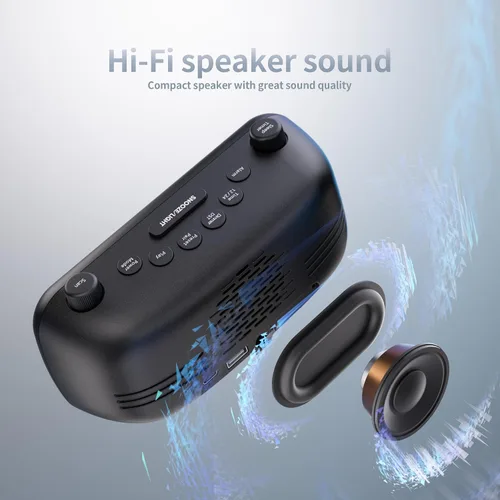 Miniatura 4 de OnLyee Radio despertador 5 en 1 – Radio FM, sonido de altavoz de alta fidelidad, altavoz Bluetooth, temporizador de apagado automático, luz