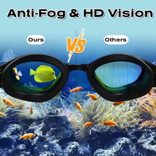 Miniatura 3 de Gafas de natación, gafas de natación polarizadas, antiniebla, sin fugas, protección UV, gafas de natación de visión amplia para mujeres y hombres