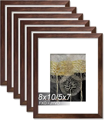 Miniatura 110 de Fxojyvo Marco de Fotos de 4x6, Muestra Foto de 3.5x5 con Paspartú o 4 x 6 Sin Paspartú, Liviano y de Alta Transparencia Marco de 4 por 6 para Pared