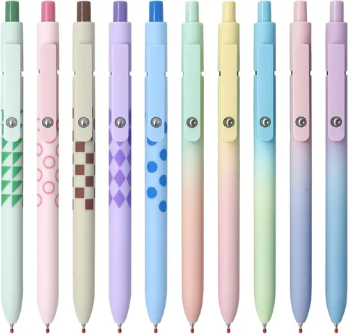Miniatura 6 de YOXMJDB Bolígrafos de gel, 10 piezas de bolígrafos de escritura suave de punta media, bolígrafos lindos para mujeres, serie de alta gama bolígrafos