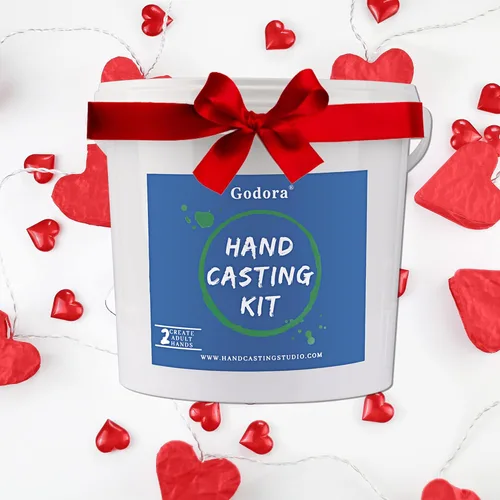 Miniatura 9 de Kit de fundición a mano para parejas y recuerdos, kit de molde de mano para parejas para actividades navideñas, kits de moldeo para adultos, niños