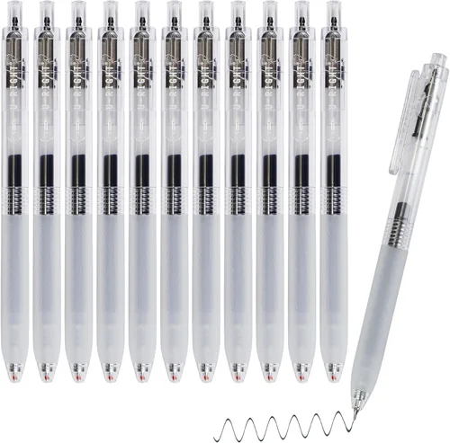 Miniatura 5 de U-RIGHT Quiet Clicker Gel Ink Pen 0.7 mm Black Ink