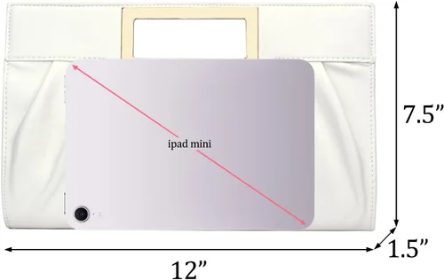 Miniatura 5 de KKXIU Bolso de mano para mujer, elegante bolso de noche plisado para boda, baile de graduación, novia con correa de cadena