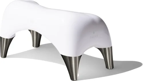 Miniatura 14 de TUSHY Ottoman - Taburete de inodoro original de primera calidad para tu baño, diseño moderno y elegante, 9.5 pulgadas, blanco / bambú, alto blanco
