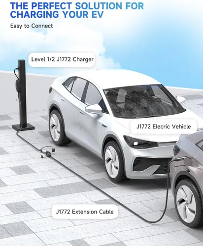 Miniatura 4 de EVDANCE Cable de extensión J1772, cable de extensión de cargador EV 32A, cable de carga de 21 pies para vehículo eléctrico de 110 V-240 V