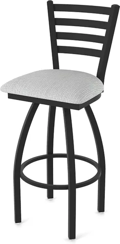 Miniatura 29 de 410 Jackie Taburete giratorio de 25 pulgadas con acabado antiarrugas negro y asiento de vinilo negro