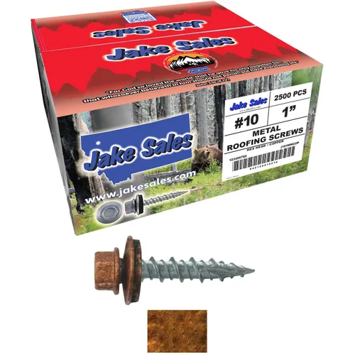 Miniatura 81 de Tornillos para techo de metal: (250) 10 x 1 sin pintura galvanizados con cabeza hexagonal para techo de chapa. Tornillos autoiniciados de metal