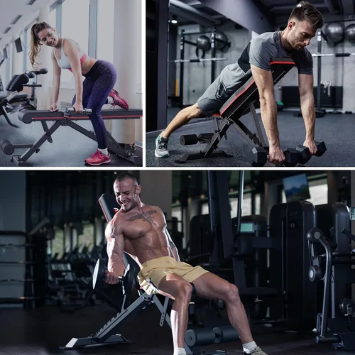 Miniatura 8 de PASYOU Banco de pesas ajustable para gimnasio en casa, banco de entrenamiento plegable de capacidad de 700 libras, banco de entrenamiento de fuerza