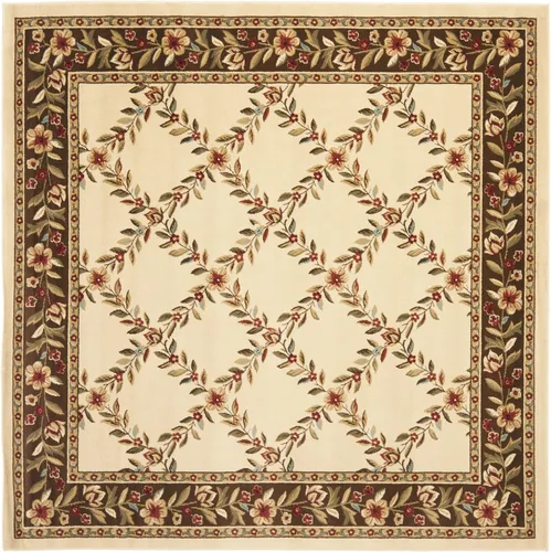 Miniatura 30 de SAFAVIEH Lyndhurst Collection - Alfombra de pasillo, 2 pies 3 pulgadas x 8 pies, color negro y marrón, diseño tradicional de enrejado floral,