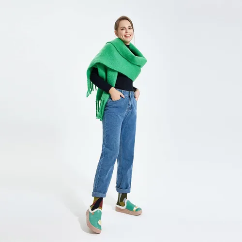 Miniatura 2 de UIN - Pantuflas de mujer, cómodas, modernas, pintadas con diseños artísticos, para viajar, con punta ancha, estilo informal, para el hogar