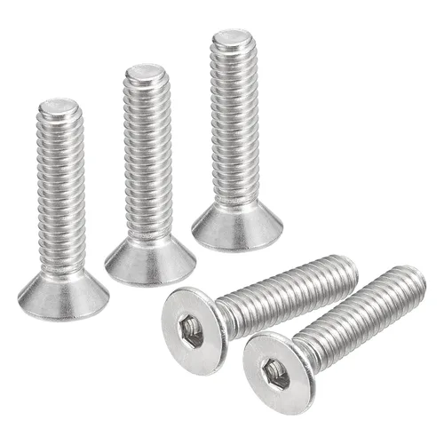 Miniatura 10 de Uxcell tornillos de cabeza avellanada plana #8-32x1-1/2, 10 unidades de tornillos de cabeza plana con rosca completa de acero inoxidable 304