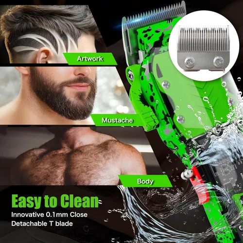 Miniatura 6 de Cortadora de pelo profesional para hombres, kit de peluquería inalámbrico para cortar y arreglar el cabello, juego de cortapelos para corte de pelo