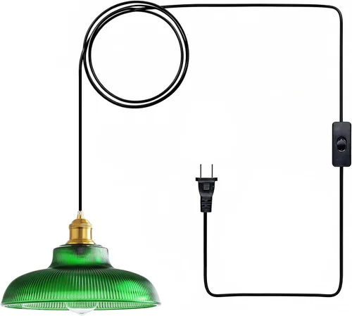 Miniatura 21 de XZHGCEE Lámparas colgantes vintage: luces colgantes de cristal isla de cocina, luz colgante verde, lámpara colgante moderna lámpara colgante de luz