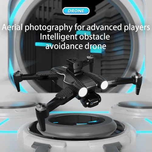 Miniatura 2 de Drone sin escobillas con cámara ESC FPV plegable con funda de transporte, giro de 360°, regalos de juguetes para niños y adultos, flujo óptico