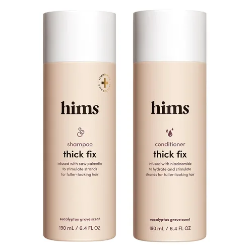 hims Thick Fix - Juego de champú y acondicionador – Saw Palmetto para un crecimiento y engrosamiento saludable del cabello, limpieza del cuero