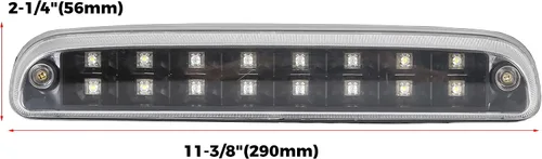 Miniatura 4 de ECOTRIC Tercera lámpara de carga de luz de freno compatible con Ford F250 F350 F450 F550/1993-2011 Ranger 3ª luz trasera transparente de montaje