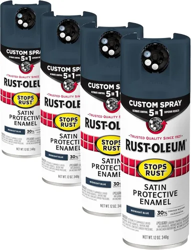 Miniatura 91 de Rust-Oleum 376855 - Pintura en aerosol antióxido personalizada 5 en 1, 12 onzas, color negro mate, (paquete de 1)