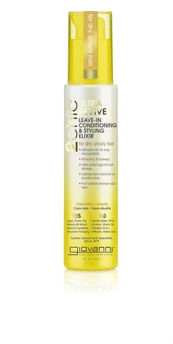 Miniatura 15 de GIOVANNI 2chic Elixir de acondicionamiento y peinado ultra lujoso sin enjuague, crema suavizante para cabello rizado y ondulado, enriquecido