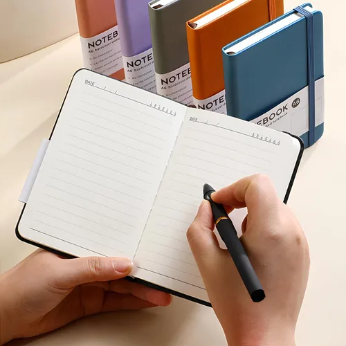 Miniatura 8 de Cuaderno personalizado con bolígrafo, cuaderno A6 personalizable con logotipo/texto/imagen personalizados para el trabajo, la escuela, 192 páginas
