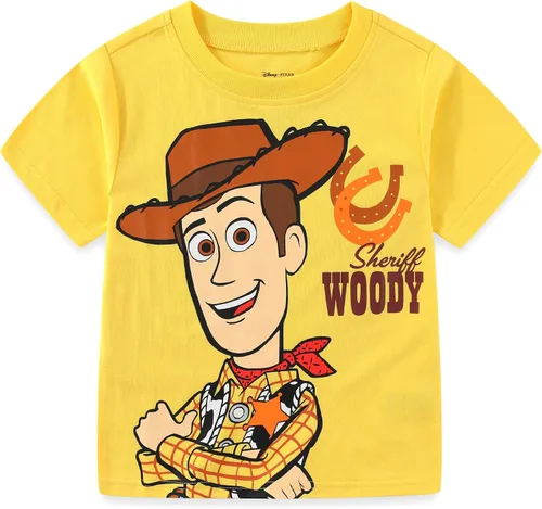 Miniatura 4 de Disney Toy Story Woody, Buzz and Rex - Camiseta de manga corta para niños, paquete de 4 unidades para niños pequeños