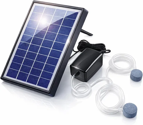 Andoer Oxigenador de estanque alimentado por energía solar, bomba de oxígeno solar, bomba de aire de oxígeno para acuario, aireador de pesca con