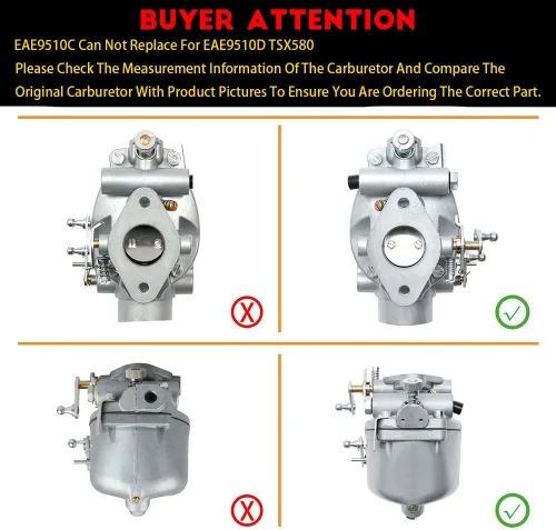 Miniatura 6 de Carburador Eruditeness FIT para Ford Jubilee NAA NAB TractorEAE9510C, B2NN9510A, EAE9510A Marvel Schebler TSX428 Carb