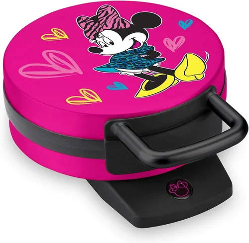 Disney DMG-31, máquina para hacer waffles de Minnie Mouse, color rosa