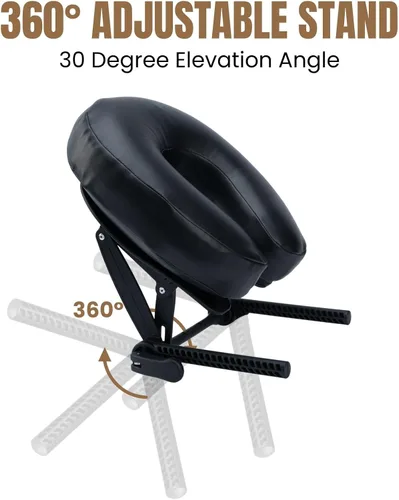 Miniatura 3 de Soporte para masaje facial con cojín para la mesa de masaje, se adapta a la mayoría de mesas de masaje, espuma viscoelástica, ajustable