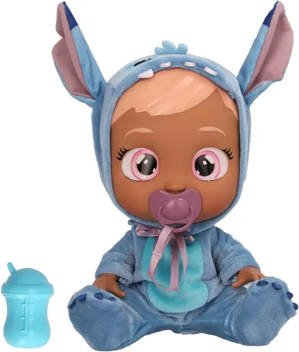 Cry Babies Disney Stitch - Muñeca de bebé de 12 pulgadas, pijamas con temática de Stitch, para niñas y niños de 18 meses en adelante