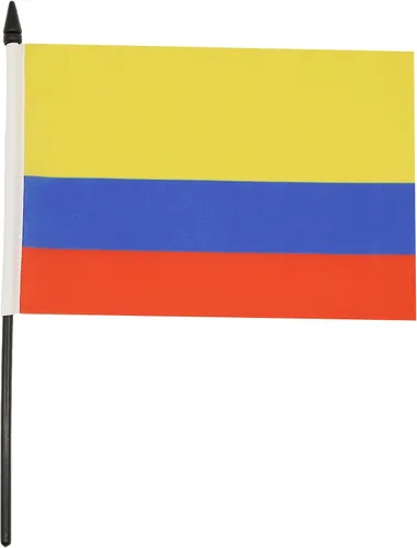 Miniatura 2 de AZ FLAG Bandera de mesa Colombia 5'' x 8'' - Bandera de escritorio colombiana 8.3 x 5.5 in - Barra y base de plástico negro